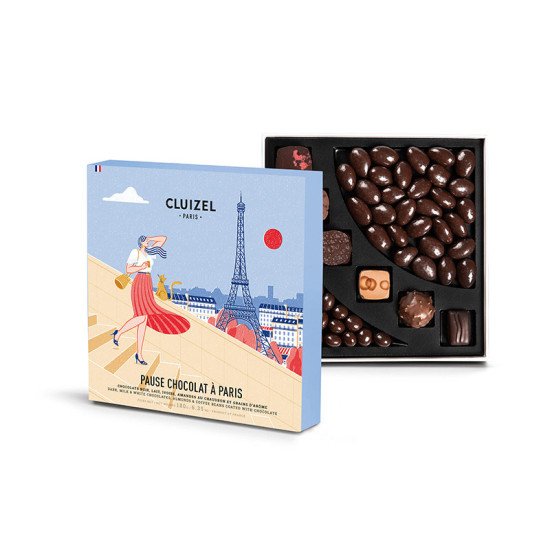 Coffret Pause Chocolat A Paris Assortiment 180gr Coffret Pause Chocolat A Paris Assortiment 180gr