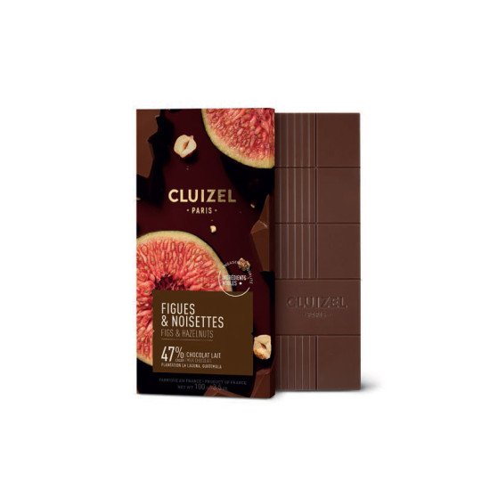 Tablette Lait 47% Figues & Noisette caramélisées 100gr Tablette Lait 47% Figues & Noisette caramélisées 100gr