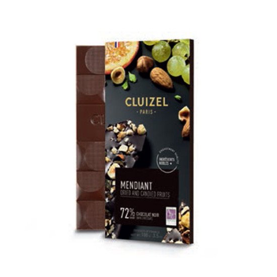 Tablette Noir 72% Mendiant 100gr