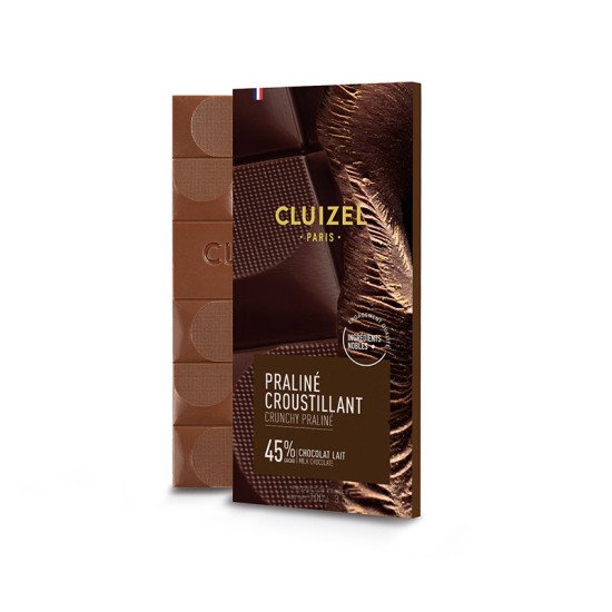 Tablette Lait 45% Praline Croustillant 100gr Tablette Lait 45% Praline Croustillant 100gr
