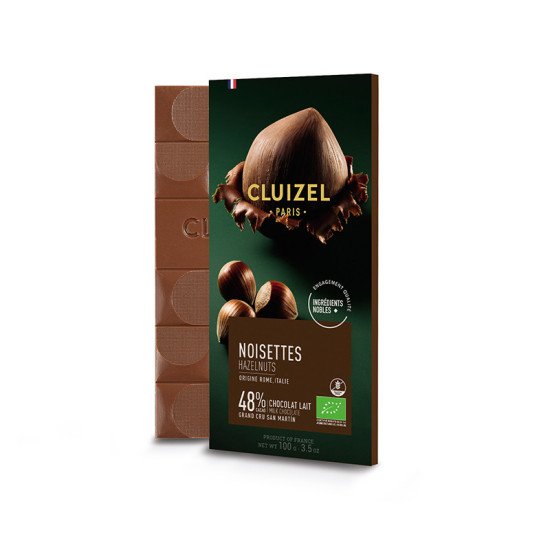Tablette Lait 48% Noisettes Caramélisées 100gr Tablette Lait 48% Noisettes Caramélisées 100gr
