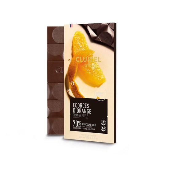 Tablette Noir 72% Ecorces Orange 100gr Tablette Noir 72% Ecorces Orange 100gr