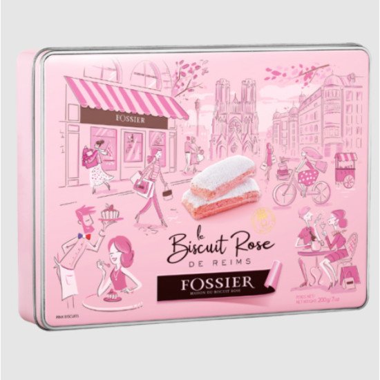 Boîte Métal Biscuit Rose Boîte Métal Biscuit Rose