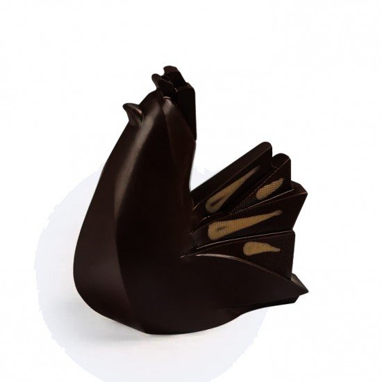 Poule au chocolat noir 72% Garnie